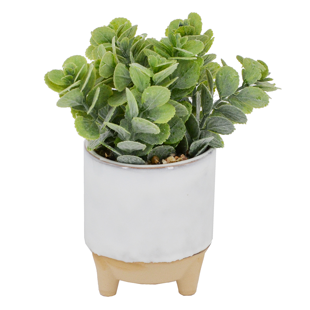 CERAMIC POT WITH ARTIFICIAL PLANT, , large
