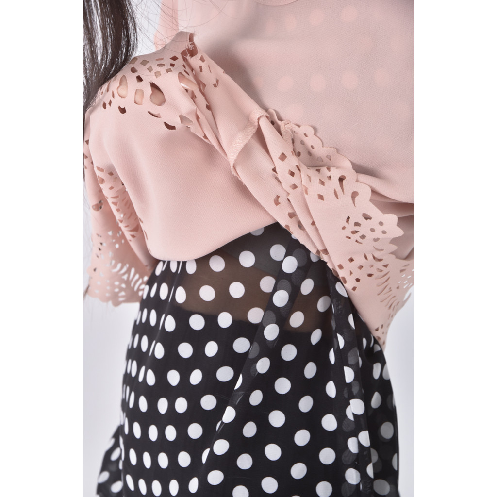 (M) 兩件式粉色短袖上衣二手衣, , large