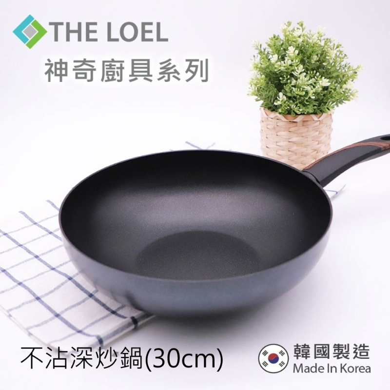 THE LOEL Premium Non-stick 30cm Wok Pan / 30cm Tempered Glass Lid, , large