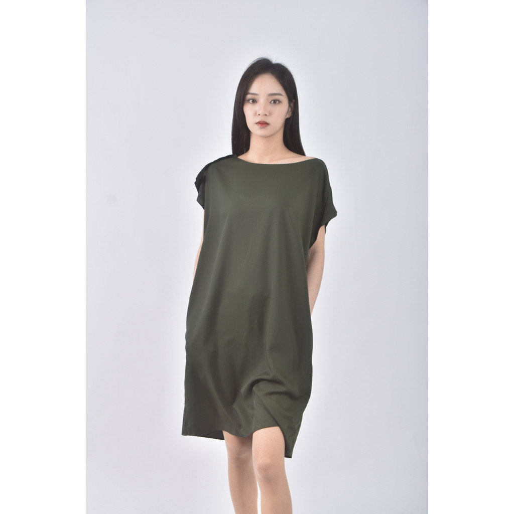 (S) ob style質感綠色洋裝二手衣