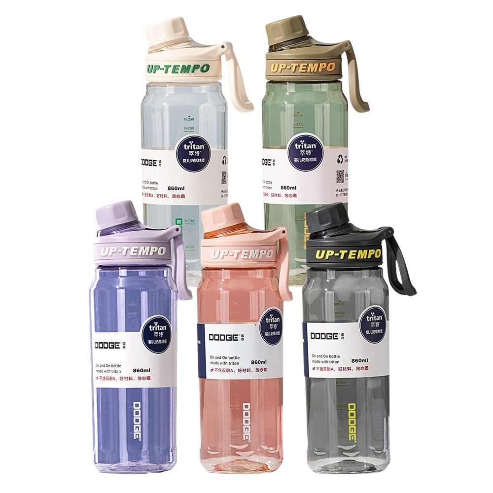 【H&R安室家】Dodge 道奇Tritan扭蓋刻度水壺 運動水壺860ml(H01), , large