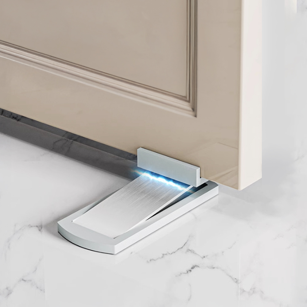 【上手家居】磁吸門檔-銀色(門擋/阻門器/門阻/門擋防撞/磁吸門擋), , large