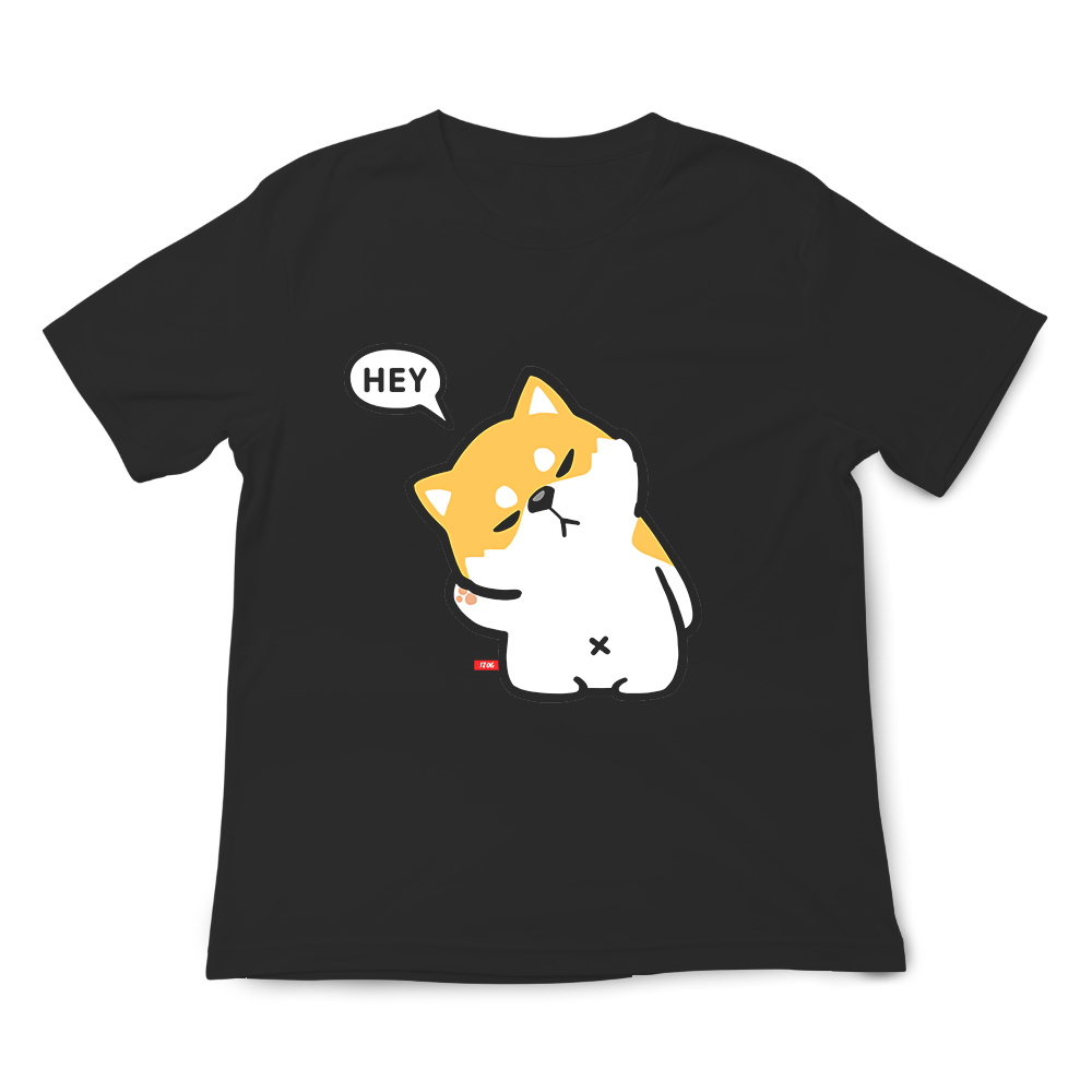 JZ TEE Shiba Inu & Cat-HEY Graphic Tee, , large