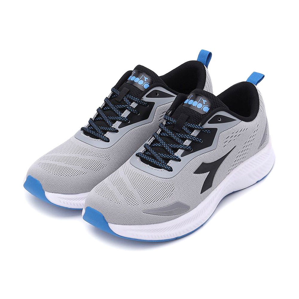 DIADORA迪亞多那 寬楦輕量慢跑鞋 男運動鞋 男鞋 簡約 時尚 透氣 徘濕 散熱 保護後跟 止滑 穩定 黑紅 灰藍, , large