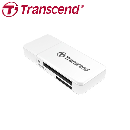 【Transcend】RDF5 白色 USB 3.1 micro SD SDXC SDHC 記憶卡 讀卡機, , large
