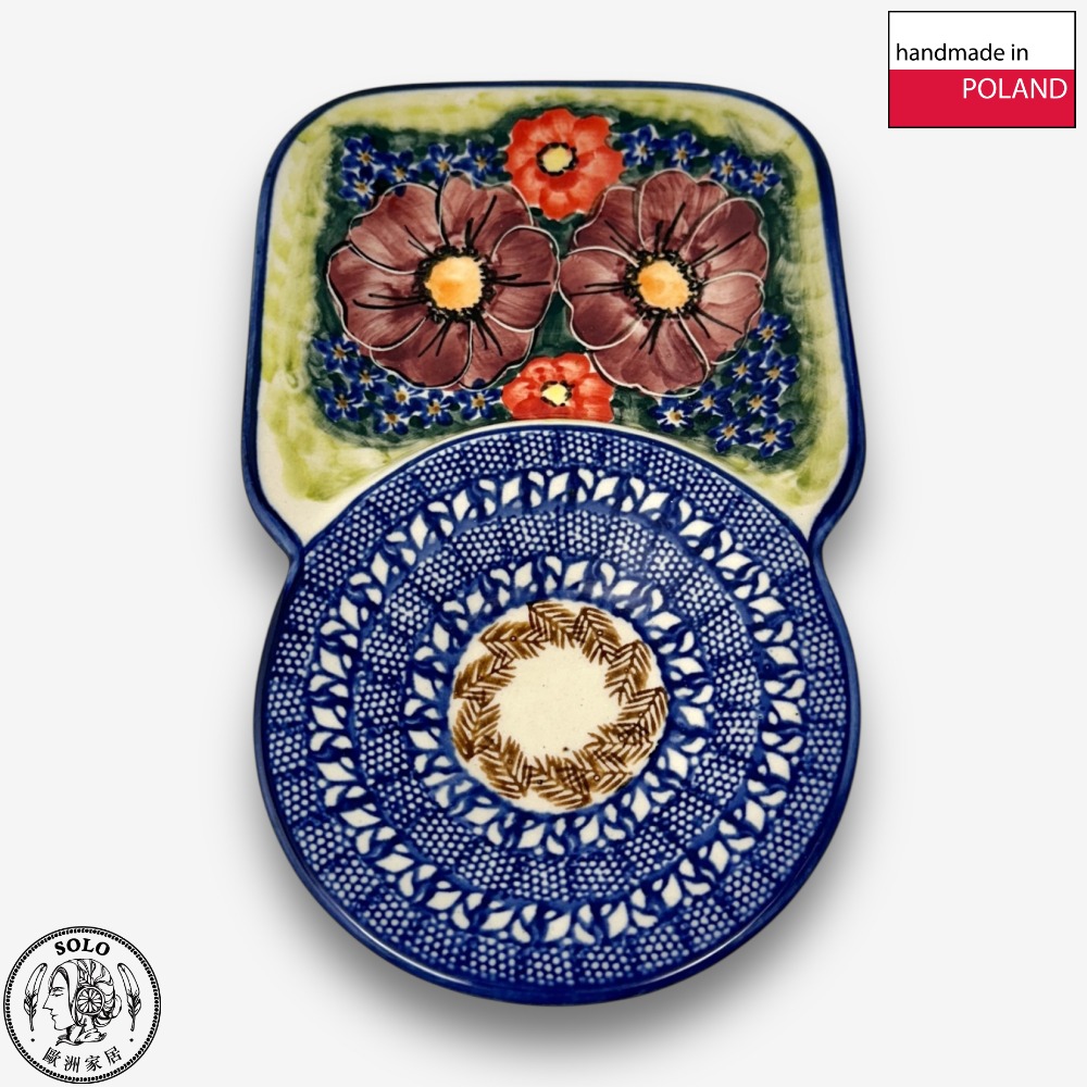 【SOLO Vintage】Cerraf Polish Pottery 180ml Breakfast Cup + Saucer Set Banquet of Elegant Red Series Made in Poland, , large
