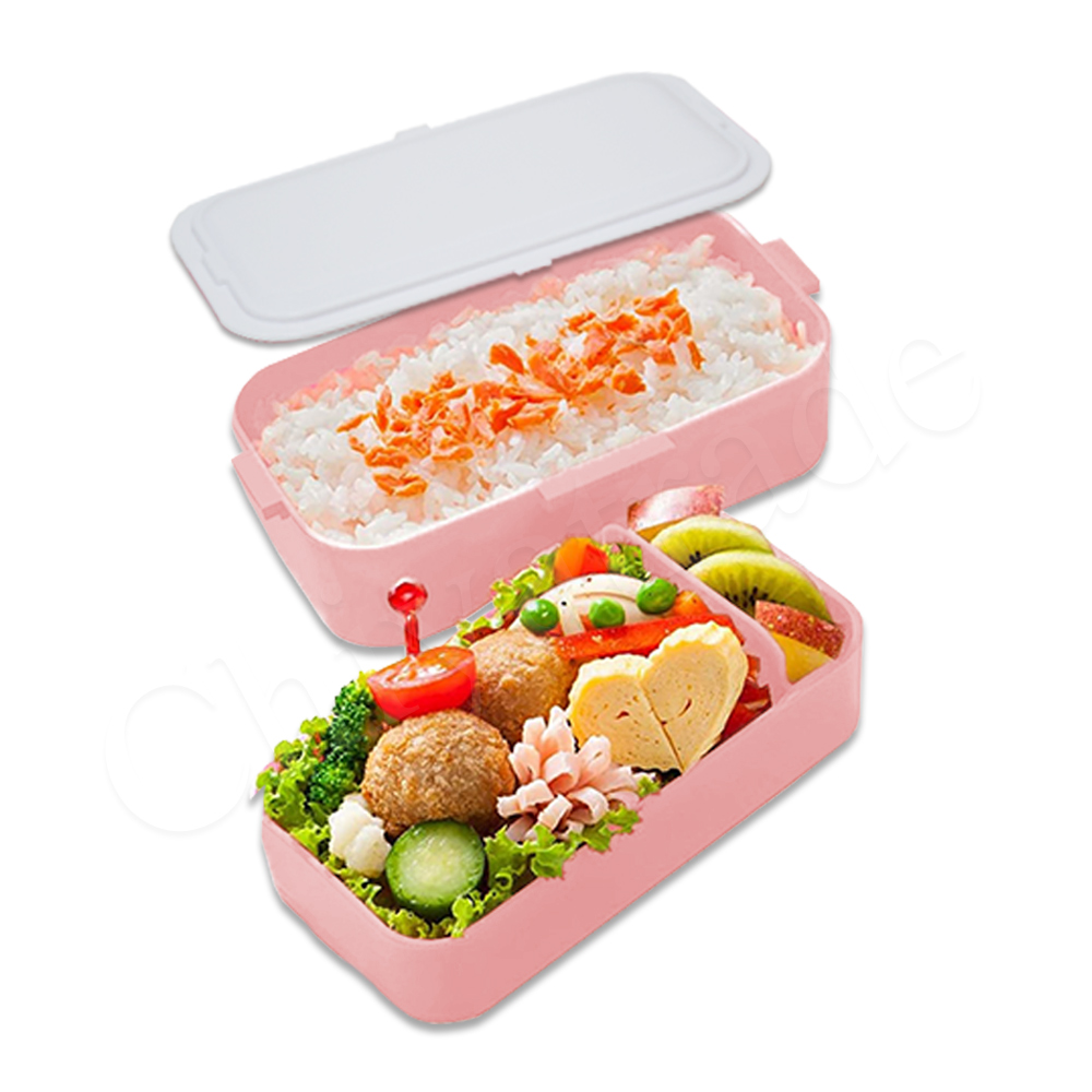 【百科良品】日本製 三麗鷗 凱蒂貓 美樂蒂 可愛彩妝精品 雙層便當盒 抗菌加工Ag+ 600ML(日本境內版)-任選款, , large