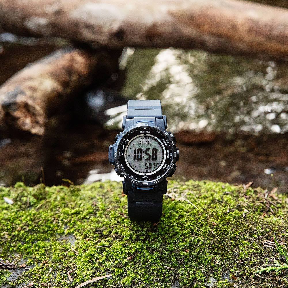 CASIO 卡西歐 PROTREK 戶外多功能太陽能電波手錶 登山錶 氣壓高度溫度 PRW-35Y-2, , large
