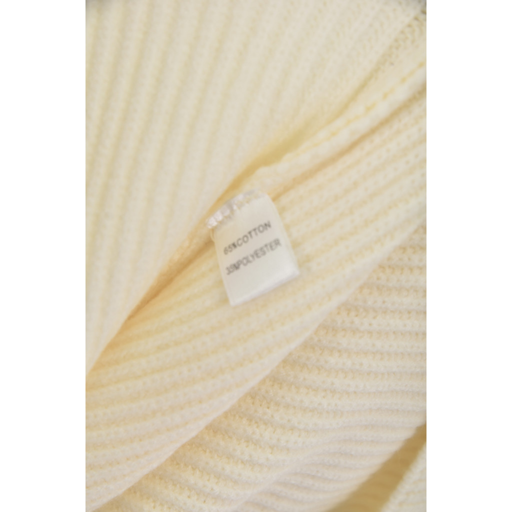 (F) balen韓牌修身短版針織氣質白色長袖上衣二手衣, , large