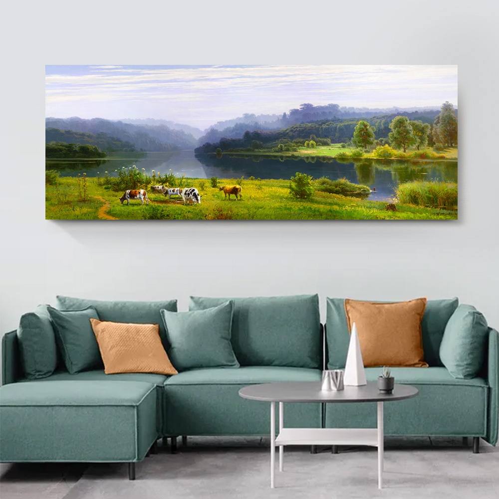 【御畫房】秘境之三 國家一級畫師手繪油畫60×120cm(VF-51), , large