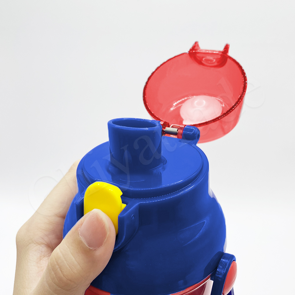 【百科良品】日本製 漫威蜘蛛人 彈蓋直飲水壺 隨身瓶 抗菌加工 480ML(附背帶), , large