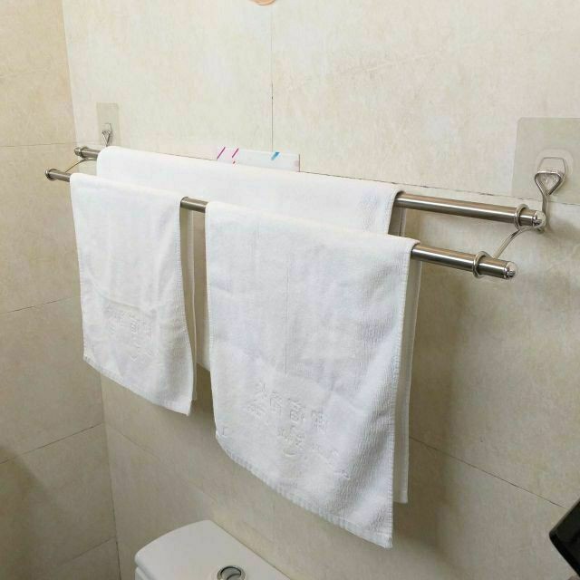 [Beargood sticker] 90cm Double Towel Rack (Stainless Steel), , large
