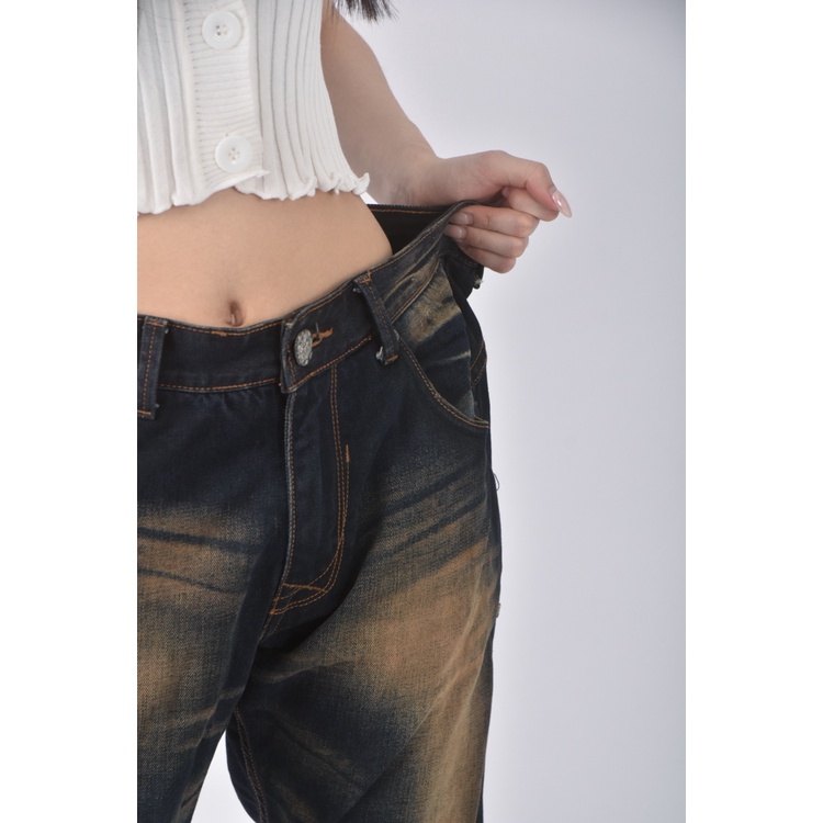 (XL) the eighty twenty質感丹寧牛仔藍色長褲二手衣, , large