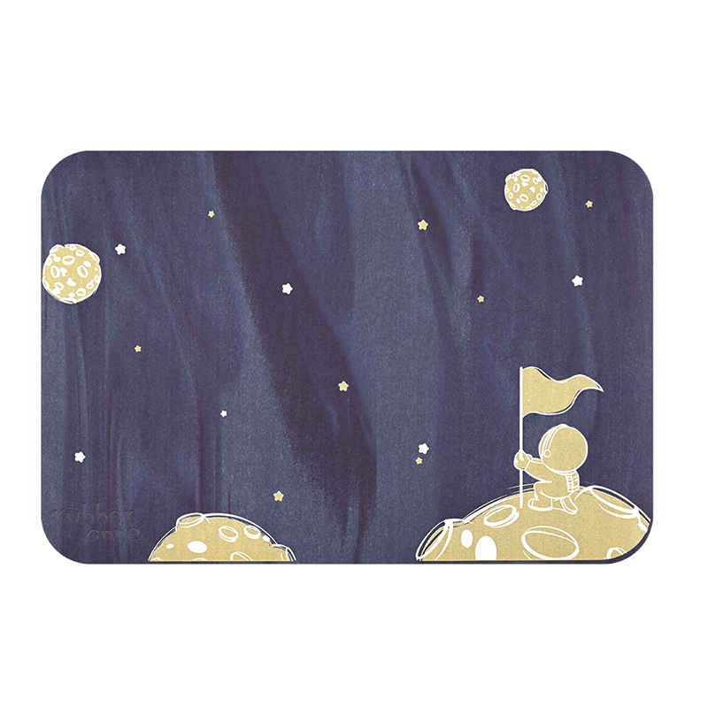 【Monster】 Luminous Soft Diatomaceous Earth Absorbent Mat – Interstellar Voyage (60x40cm) – Purple Series, , large