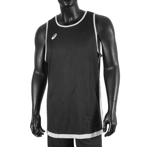 Asics Apparels 男 籃球背心 訓練 運動 吸濕 快乾 輕量 舒適 雙面 黑 [2063A255-100], , large