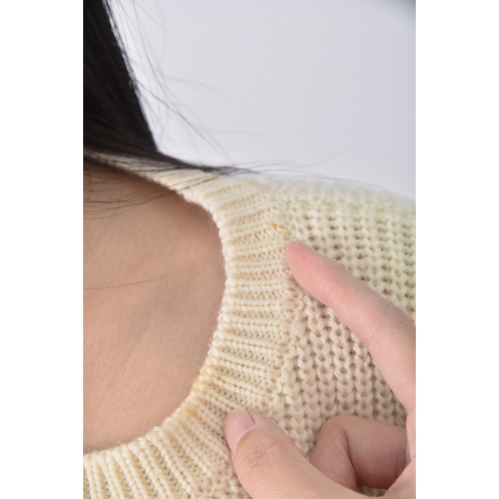 (F) 巧帛花朵杏色長袖上衣二手衣, , large