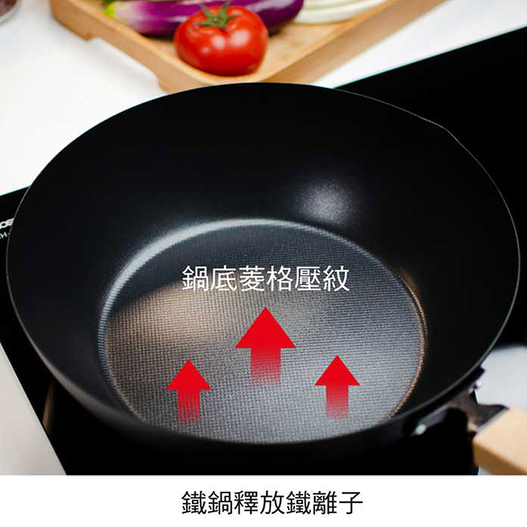 仙德曼台南鐵器不沾平炒鍋-30cm-1入, , large