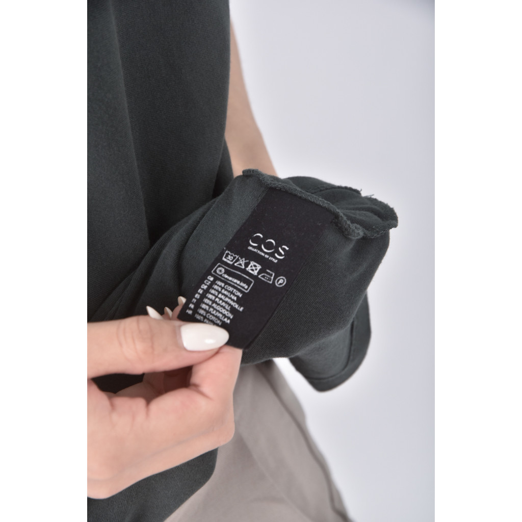 (M) cos棉質純棉綠色短袖上衣二手衣, , large