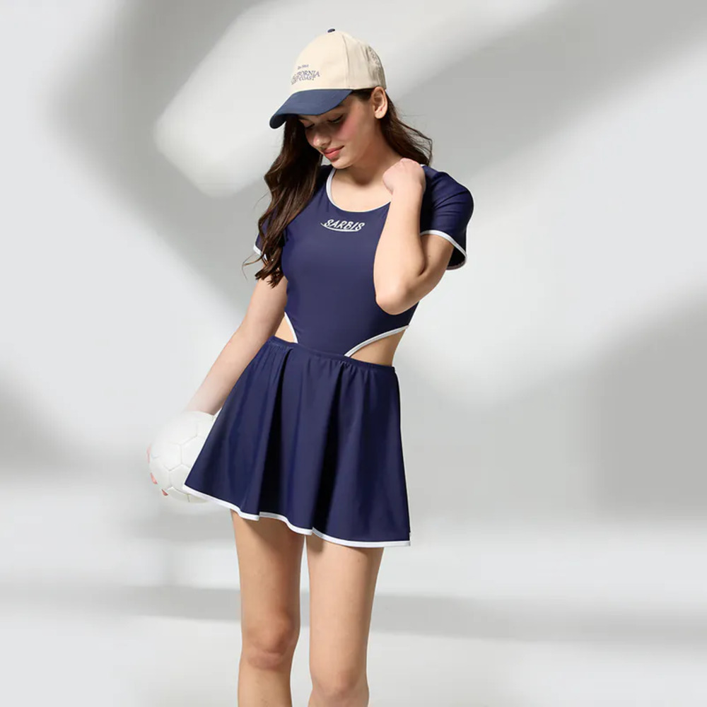 MONINA MIT Girls One-Piece Swimsuit Blue -L