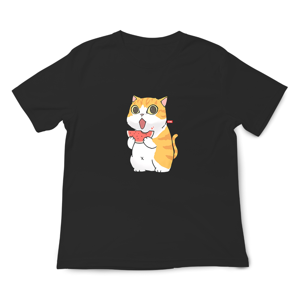 JZ TEE Cat - Eating Watermelon Graphic Tee, , large