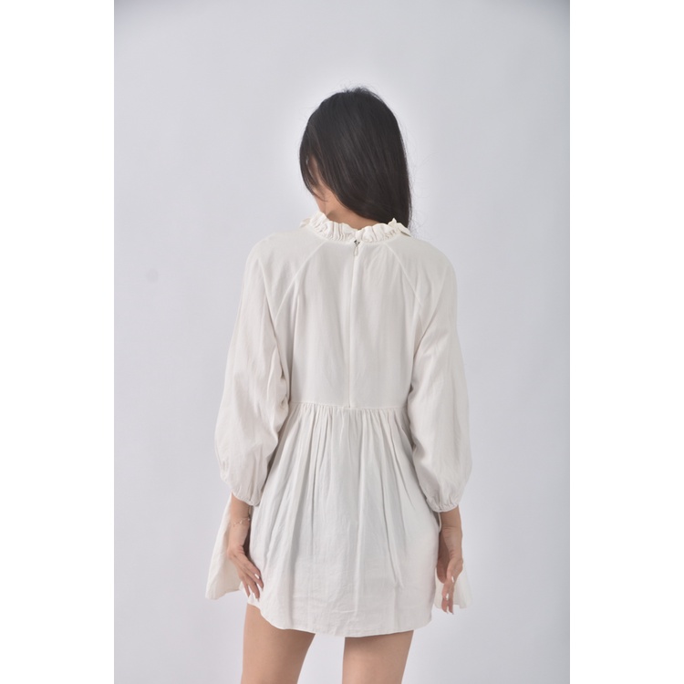 (XL) 寬鬆白色長袖上衣二手衣, , large