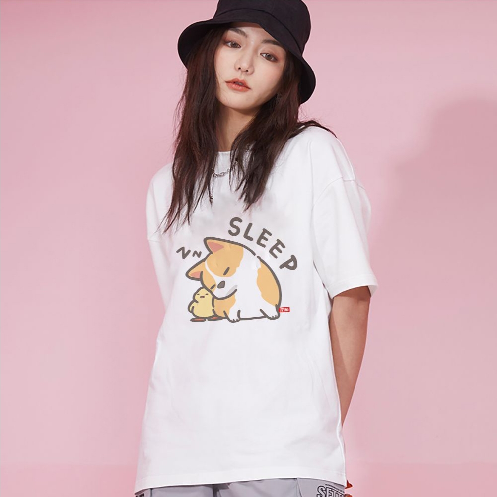 JZ TEE Corgi & Chick Graphic Tee, , large