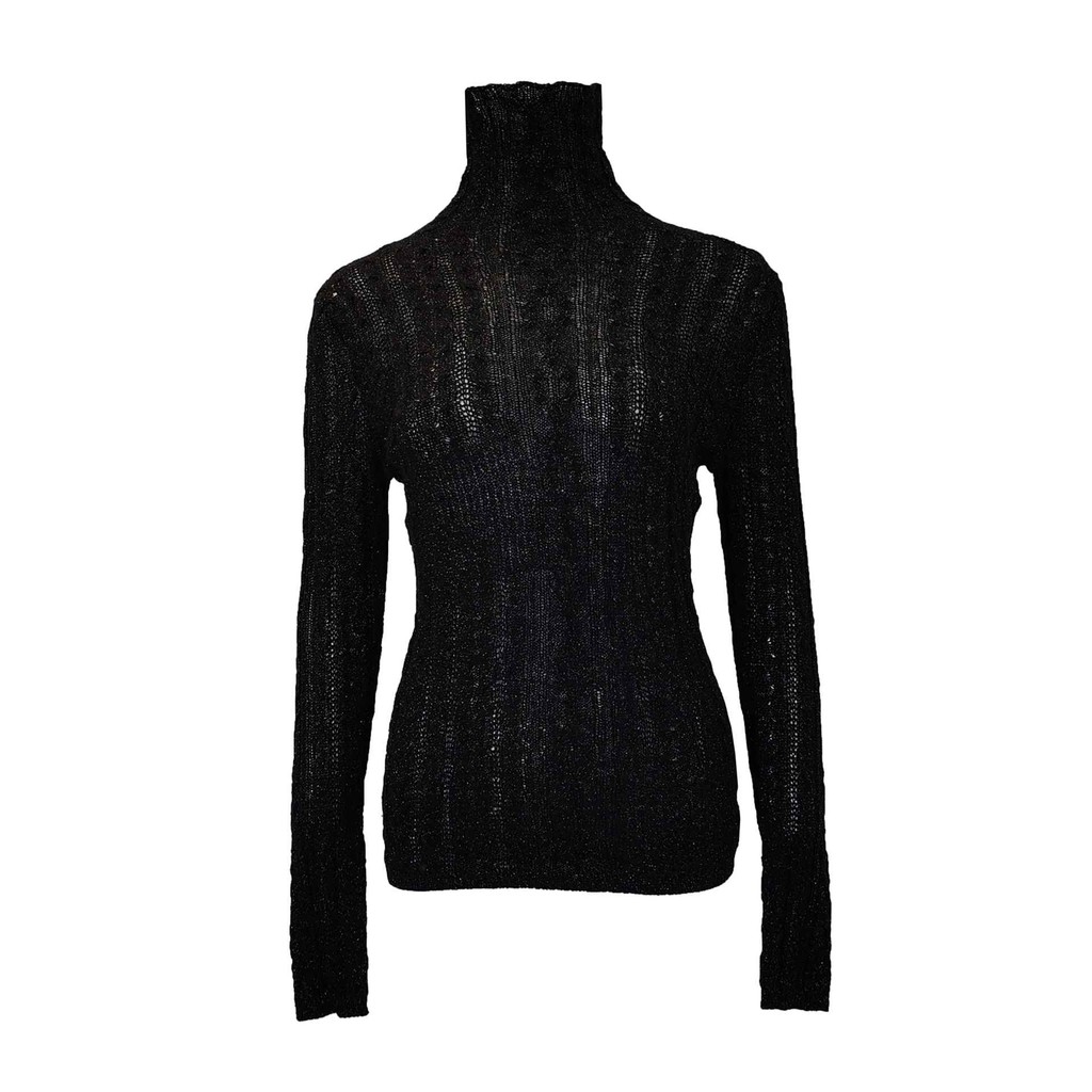 YLZ黑色高領針織衫, , large