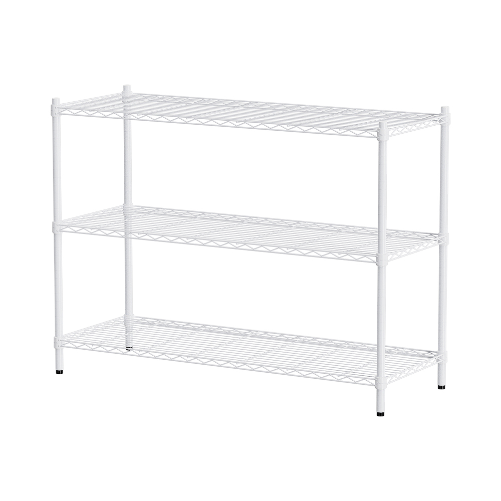 【Y HOUSE】120x35x90cm Lightweight Three-layer Iron Rack Iron Rack Shelf-Painted White, , large