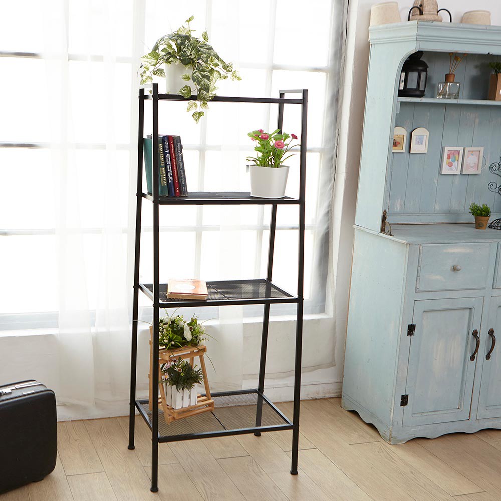 【H&R安室家】 工業風四層梯形收納置物架 BCF47(2色任選), , large