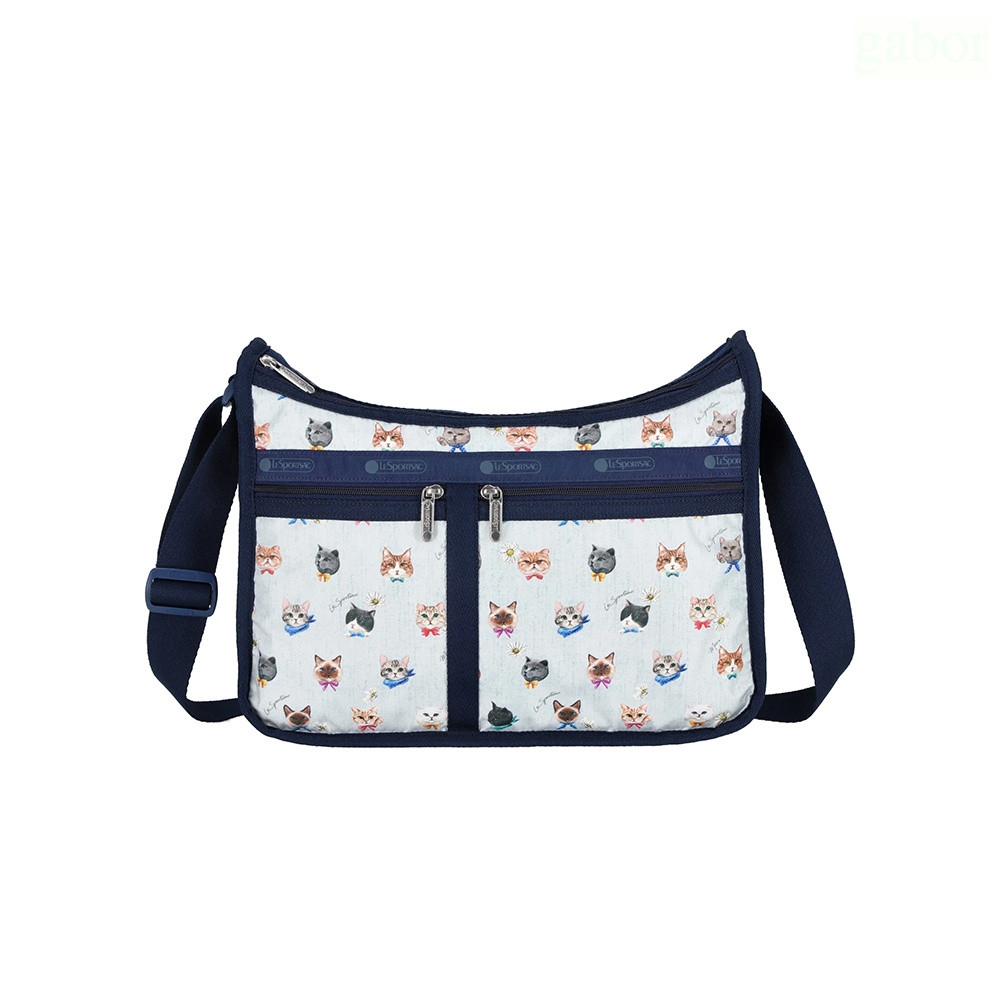 LeSportsac Deluxe Everyday Bag 奢華斜背包 送禮-晴空貓語, , large