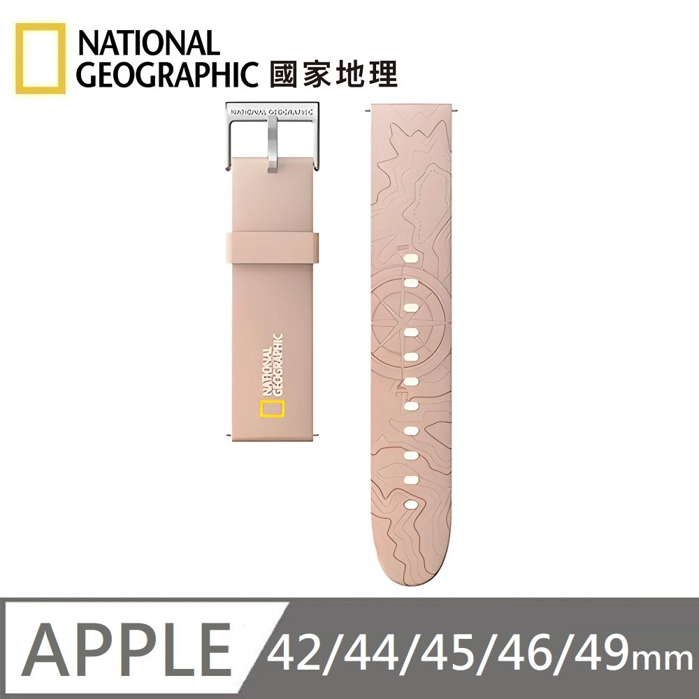 National Geographic 國家地理 Smart Apple Watch Strap 矽膠錶帶 適用 Apple Watch 42/44/45/46/49mm - 粉色
