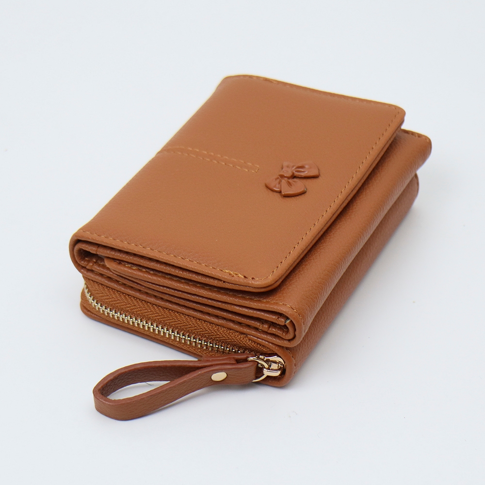 Ribbon&eacute; 柔霧翻蓋零錢中夾 女夾 韓系氣質皮夾 可愛短夾 人氣女用皮夾 情人節禮物, , large