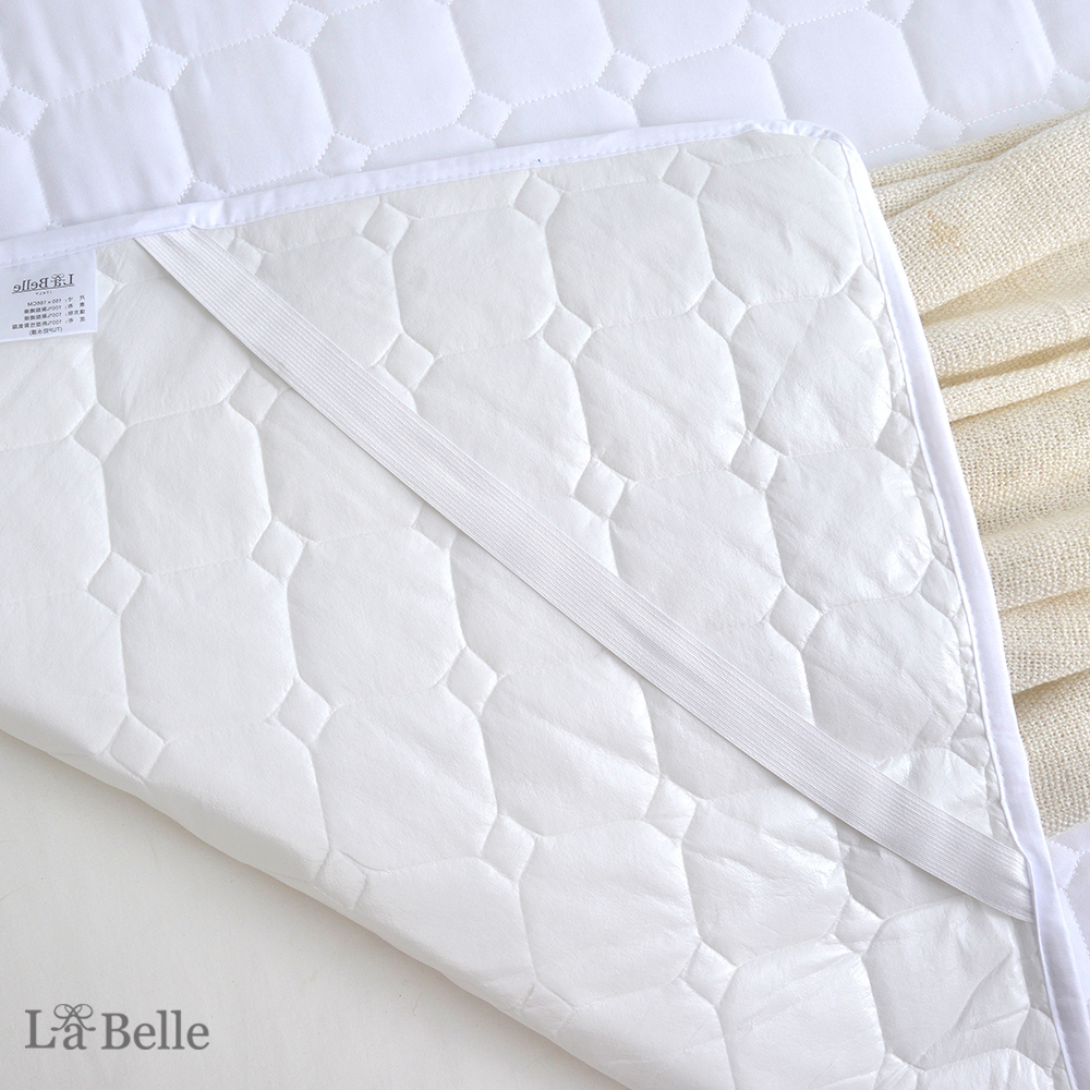 【Great Living 格蕾寢飾】義大利La Belle 防潑水升級平面式 保潔墊 經典純白 多款任選 (枕套/單/雙/加大/特大), , large