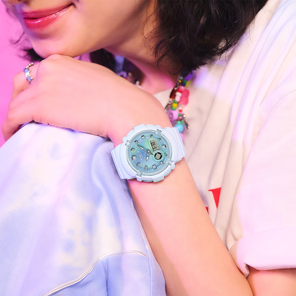 CASIO 卡西歐 BABY-G 扎染圖案雙顯手錶 BGA-280TD-2A, , large