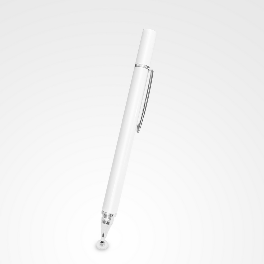(2-Pack)[DP13 Piano White]Clip Premium Disc Fine Capacitive Stylus Pen, 白, large