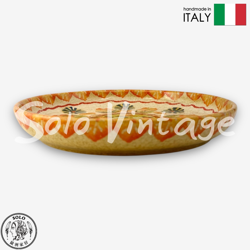 【SOLO Vintage】Modigliani Italian Pottery 18cm Deep Dish Plate FESTA Italian Party Series, , large