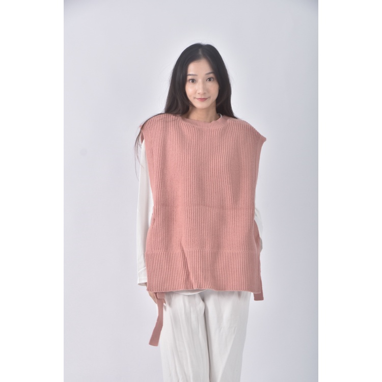 (XL) pumpkin質感棉質兩件式粉色長袖上衣二手衣, , large