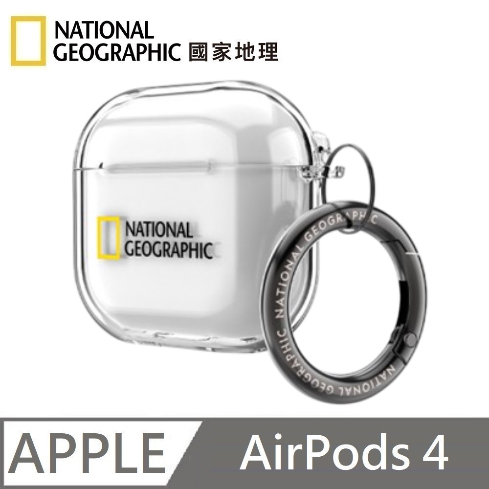 National Geographic Clear Case Earphone Case Earphone Case Suitable for AirPods 4 - Transparent