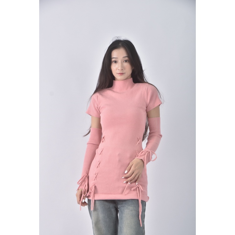 (S) 【安于晴Charlene私服】質感粉色短袖上衣二手衣