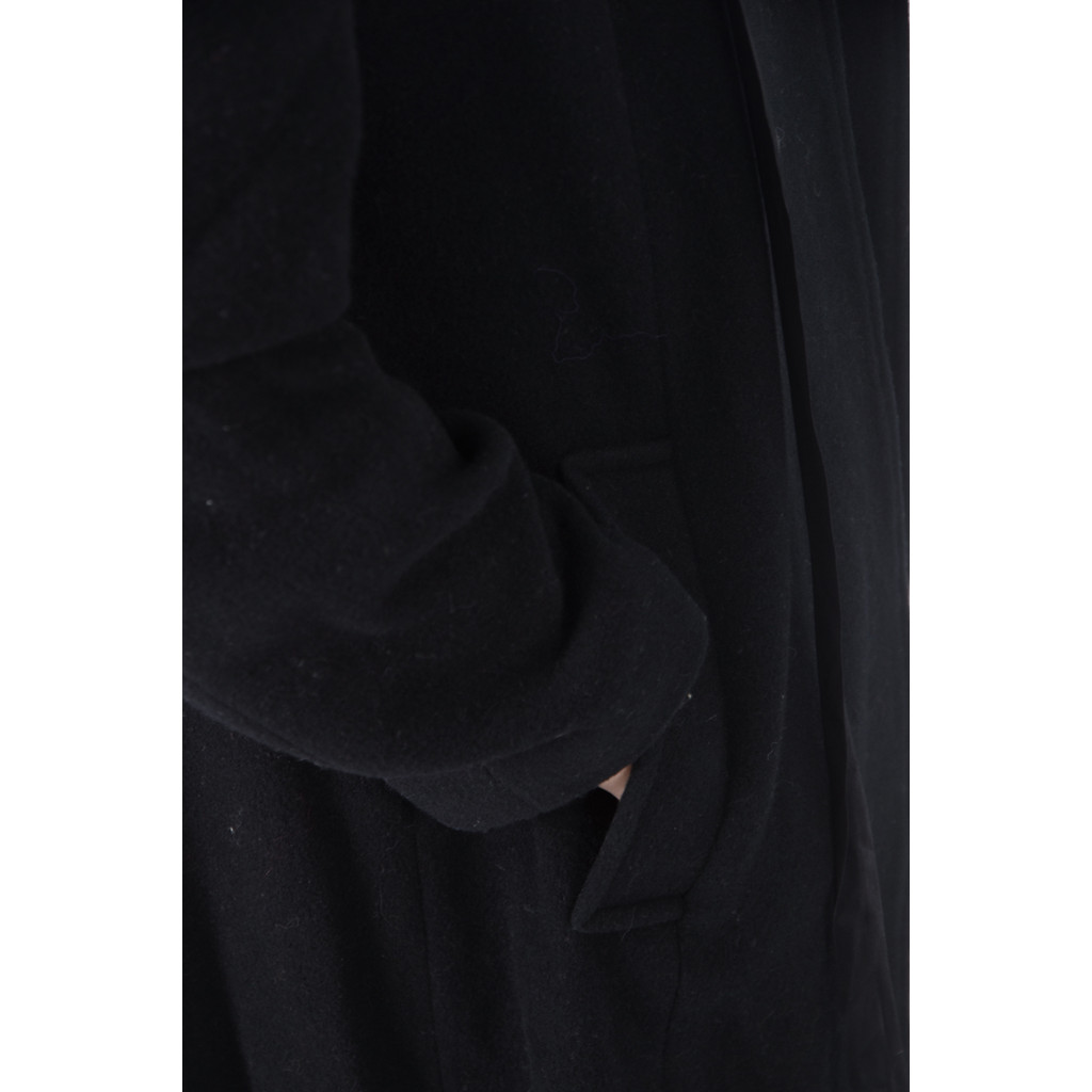 (M) wanko西裝綁帶黑色外套二手衣, , large