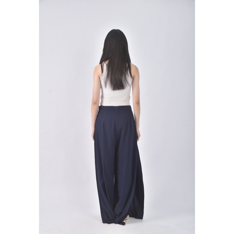 (L) zalora高腰質感藍色長褲二手衣, , large