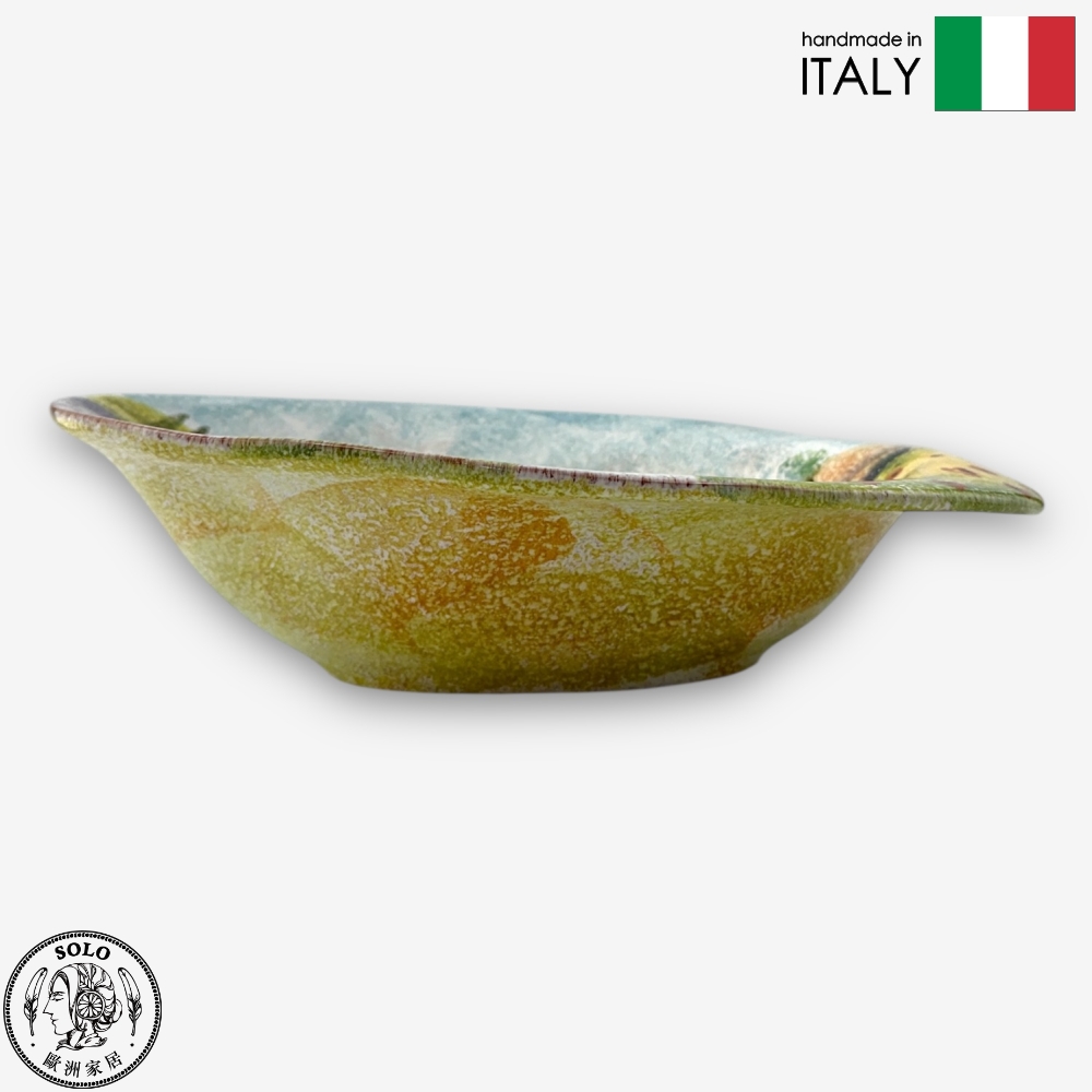 【SOLO Vintage】Modigliani Italian Pottery 25cm Serving Bowl NS Aurora Series, , large