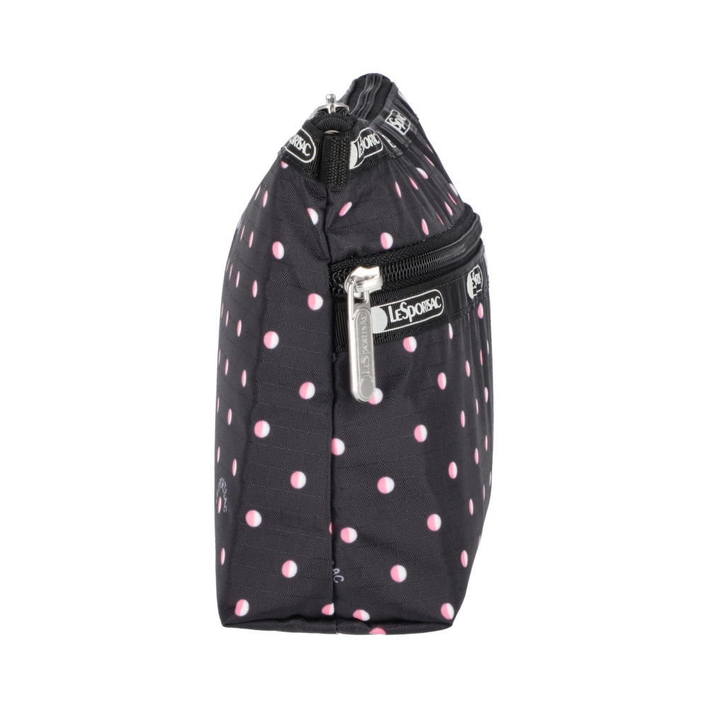 |快速出貨|Lesportsac Cosmetic Clutch 雙層拉鍊收納化妝包 送禮-粉色點滴, , large