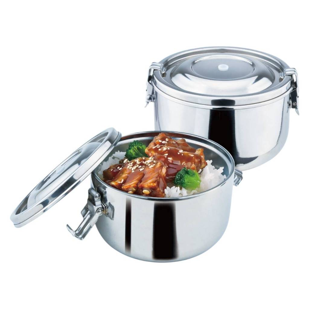 CLARE 可蕾爾 晶鑽316不鏽鋼防溢隔熱餐盒便當盒學生隔熱餐盒 14cm-Leidea樂德兒, , large