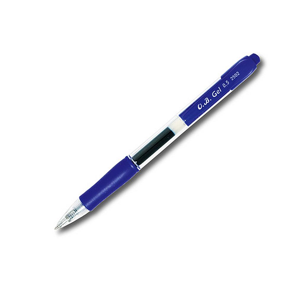 【O.B.】Gel 自動中性筆 0.5 mm 單色 12支/盒 OB-2502 - 多款可選, , large