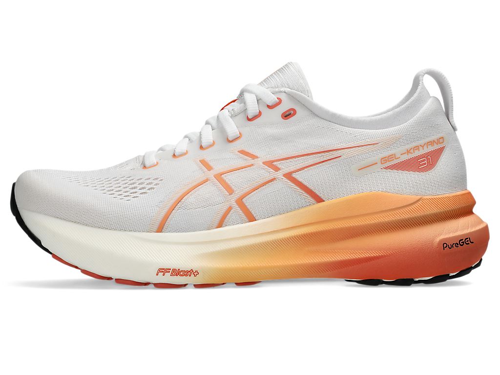 [秉宸] ASICS GEL-KAYANO 31 女慢跑鞋 白橘黃 1012B670-100, , large