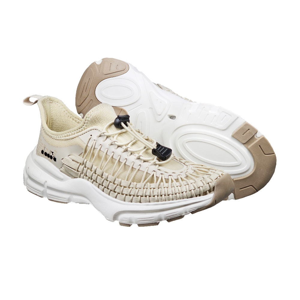 DIADORA迪亞多那 編織戶外輕旅鞋 女運動鞋 休閒鞋 女鞋 輕量 透氣 散熱 排濕 彈性 耐穿 耐磨 止滑 米 黑, , large