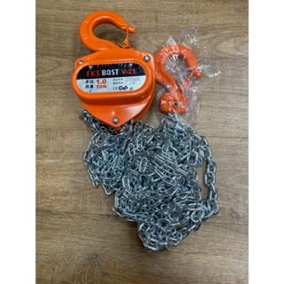 WIN五金 FKS BOST FKS-V21 <1.5T*2.5M>迷你強力型手拉吊車 手動絞盤 手動葫蘆 手搖吊車 手動鍊條吊車 電動吊車, , large