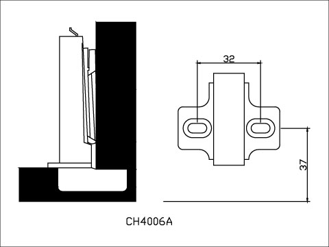 Two-way Detachable Concealed Hinge, , large