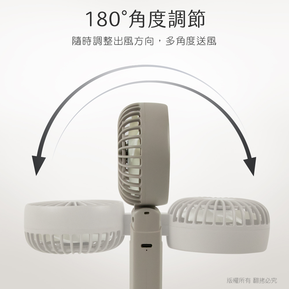 【aibo】雙扇葉折疊頸掛/手持兩用風扇-HA-FAN1146-W氣質白, , large